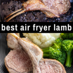 pinterest image for air fryer rack of lamb (2)