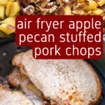 pinterest image for air fryer stuffed pork chops (1)
