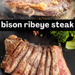 pinterest image for bison ribeye