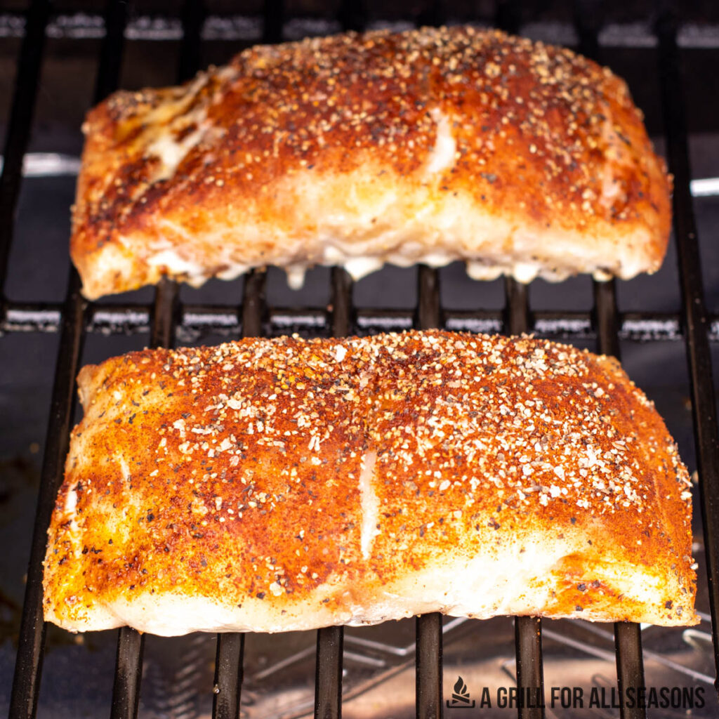 smoked red snapper on traeger pellet grill smoker