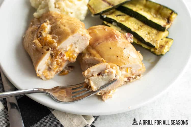 chicken and zucchini on plate