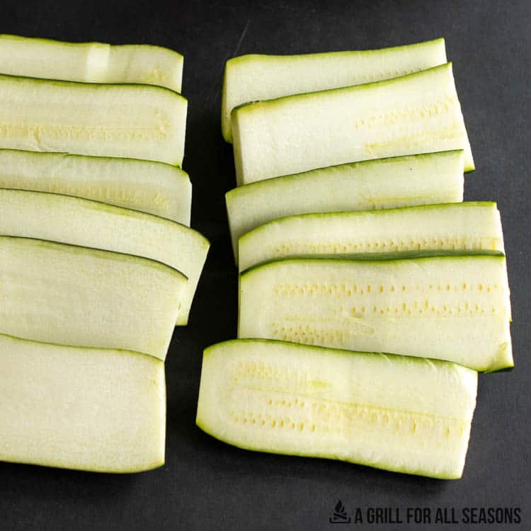 raw zucchini on cutting board