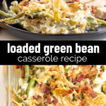 pinterest image for loaded green bean casserole recipe (1)
