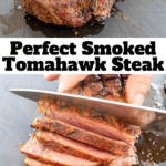 pinterest image for smoked tomahawk