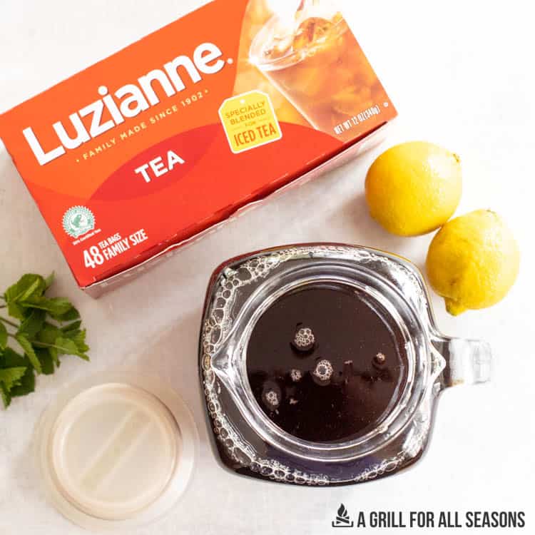 pitcher of the luzianne sweet tea recipe