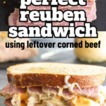 pinterest image for irish reuben sandwich recipe