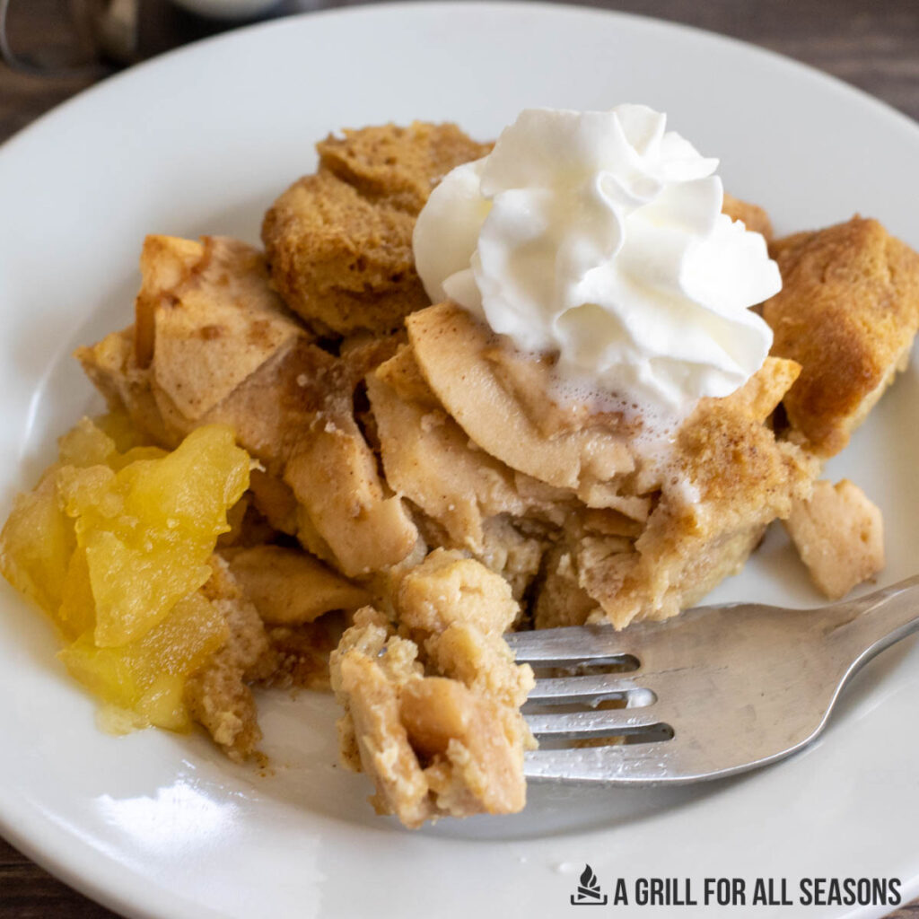 apple french toast casserole recipe served on small plate