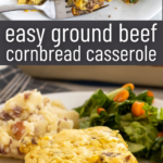 pinterest image for hamburger corn casserole recipe