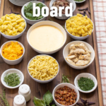 pinterest image for mac & cheese charcuterie board