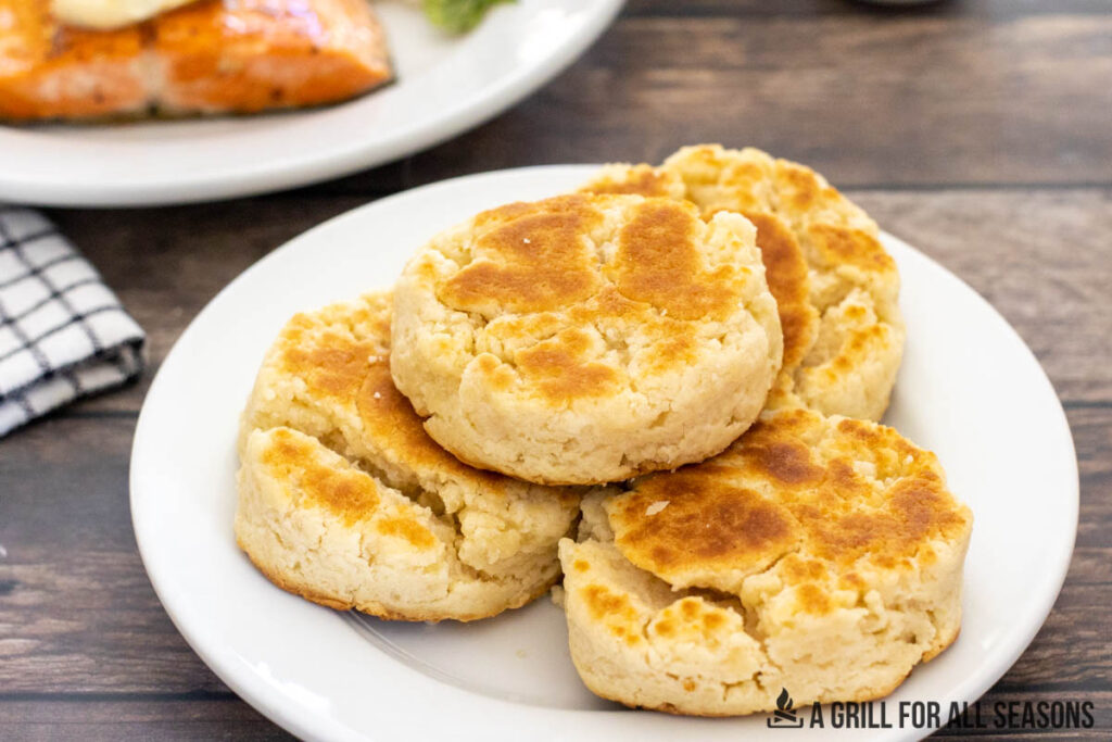 cooked biscuits on plate