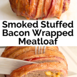 pinterest image for smoked meatloaf recipe