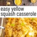 pinterest image for squash casserole recipe