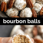 pinterest image for old fashioned bourbon balls recipe