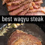pinterest image for how to cook wagyu steak