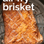 pinterest image for air fryer brisket