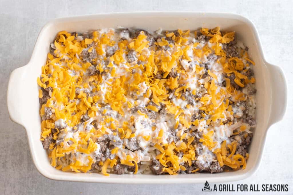 shredded cheese added