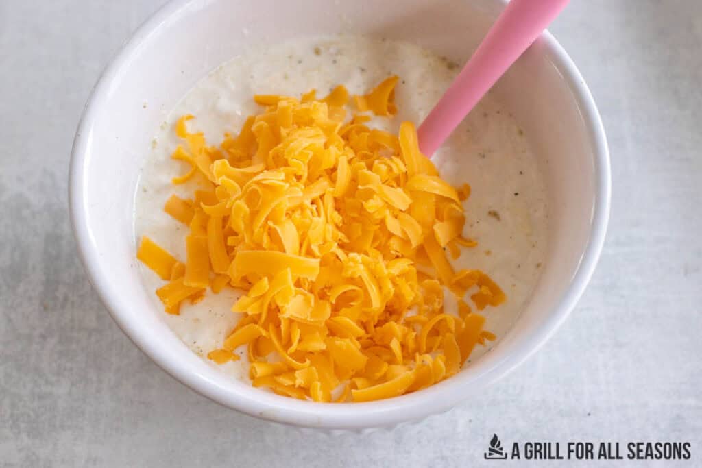 cheese added to the sauce