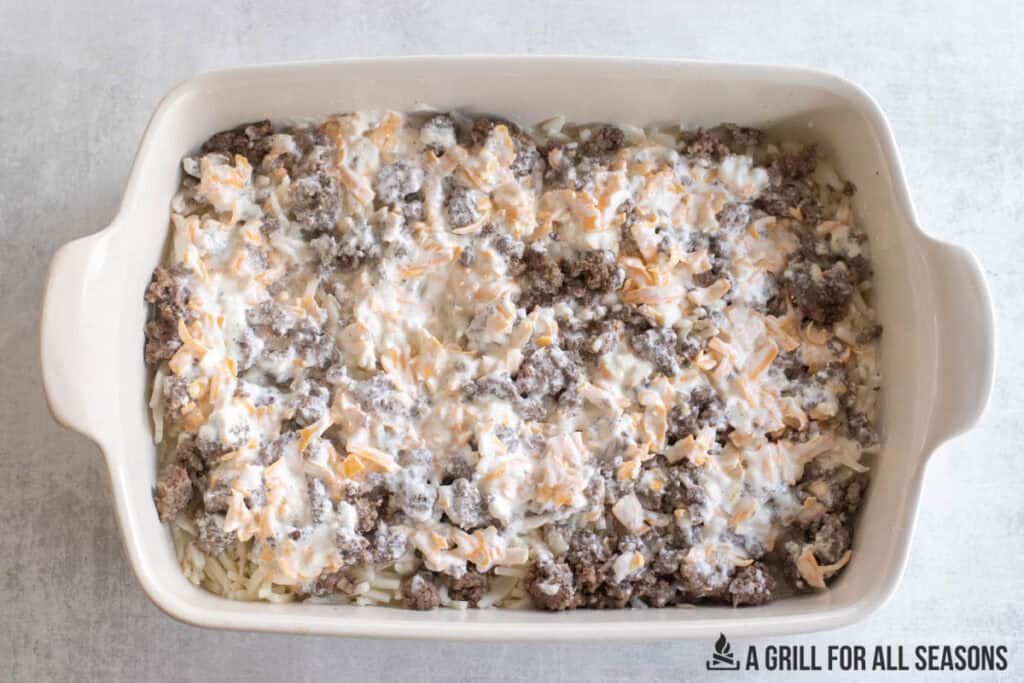 sauce added on top of the meat