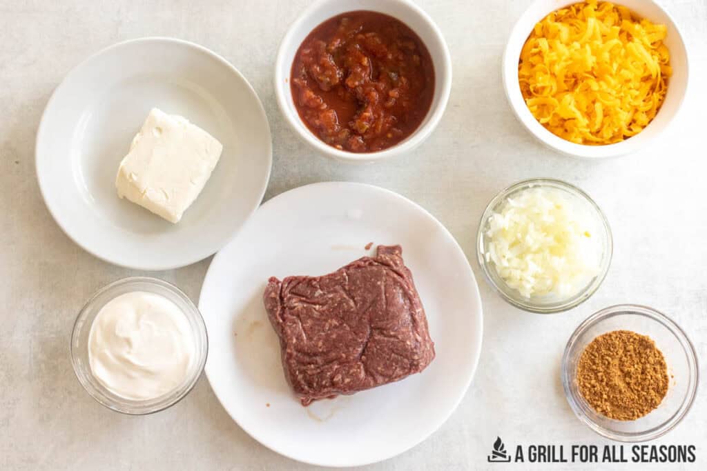 ingredients in bowls