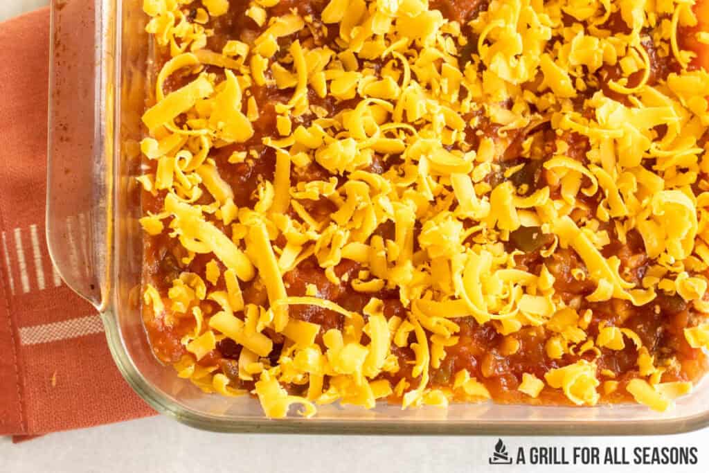 shredded cheese added