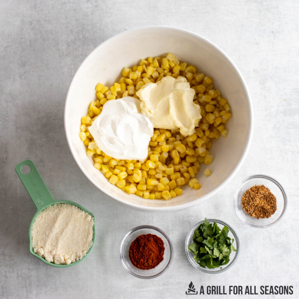 ingredients in bowls