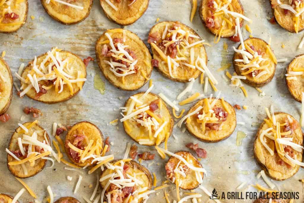 shredded cheese and bacon crumbles added