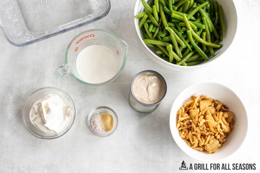 ingredients in bowls