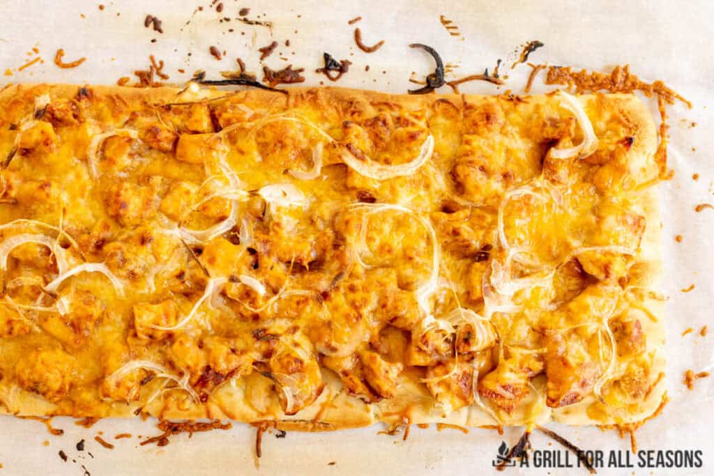 baked flatbread on parchment