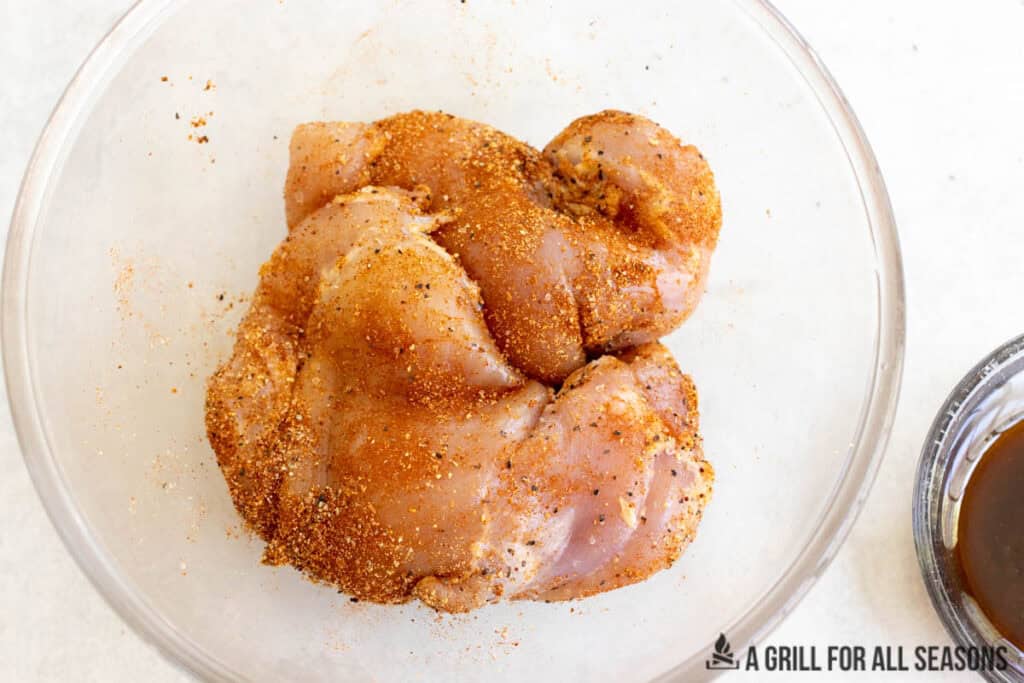 chicken thighs with dry rub