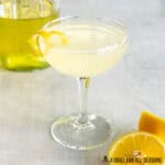 limoncello martini recipe close up in a coupe glass