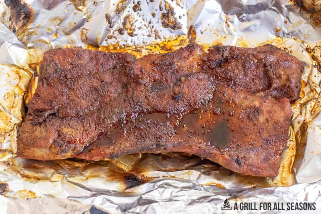 pork belly on foil