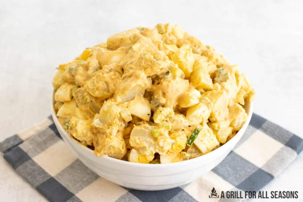 southern potato salad in serving bowl