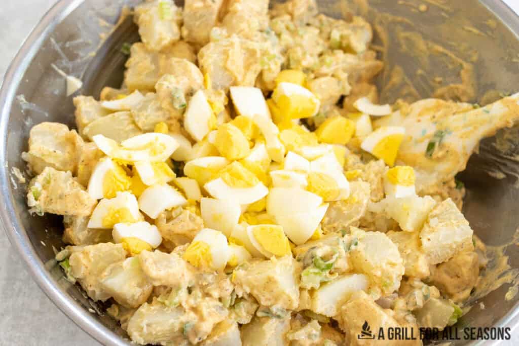 chopped hard boiled eggs added