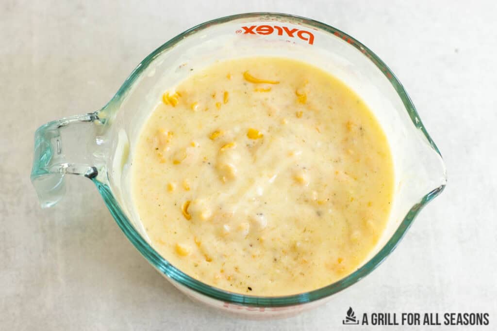 creamy sauce in large measuring cup