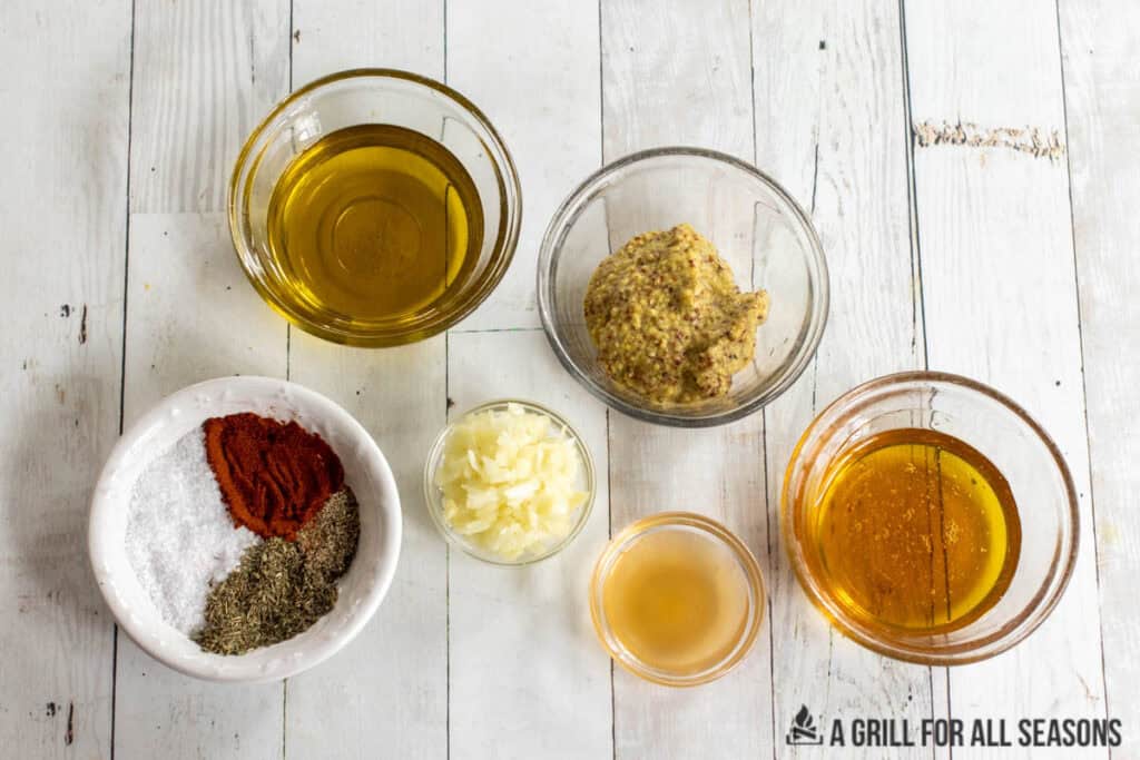 ingredients in small bowls