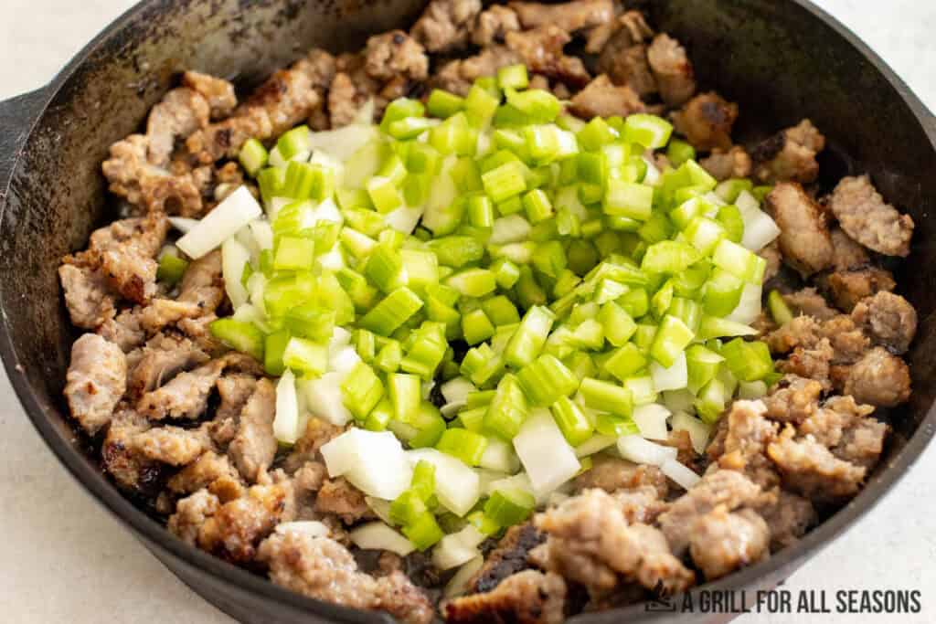 onions and celery added